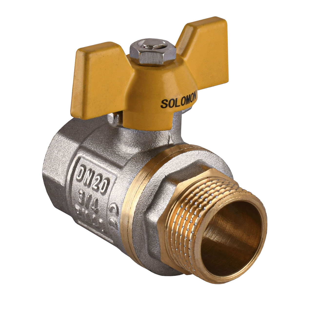 Кран кульовий прямий SOLOMON 3/4" НВ ЖБ PN40 B1008, фото 1