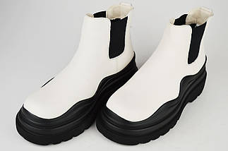 Черевики Челсі білі Berkonty 21809 36 шкіра, фото 4