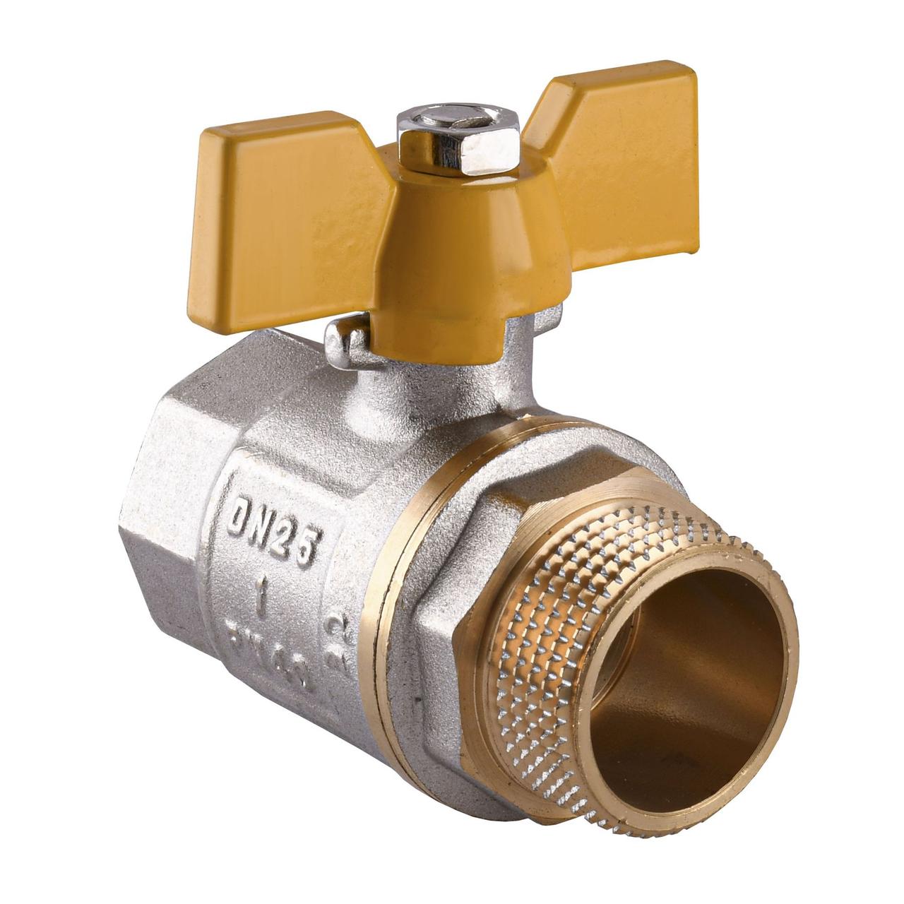 Кран кульовий прямий SOLOMON 1" НВ ЖБ PN40 В1008, фото 1