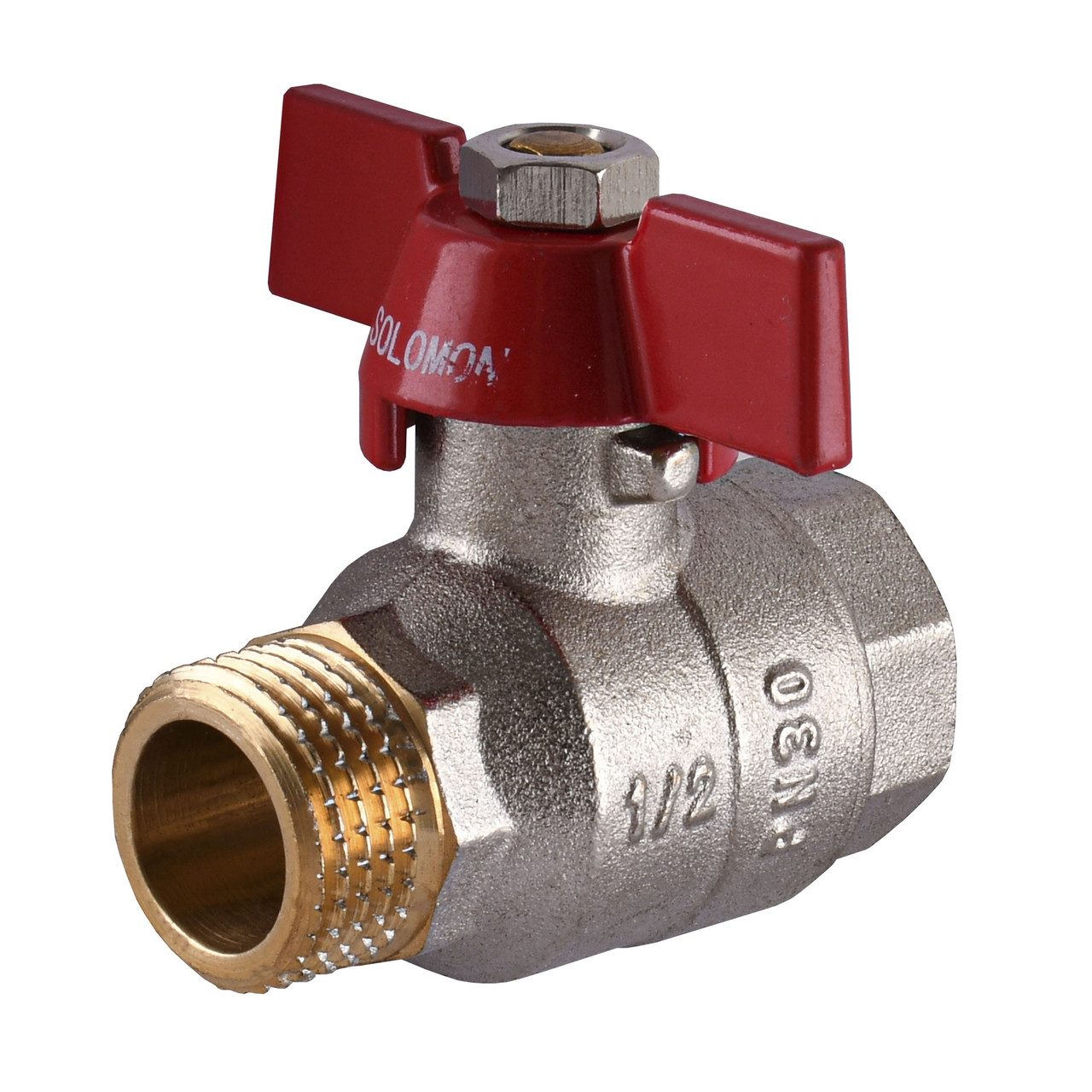 Кран кульовий прямий SOLOMON 1/2" НВ КБ PN30 B1015, фото 1
