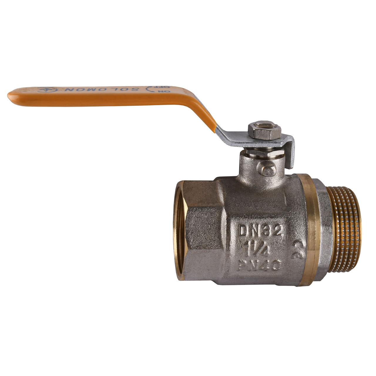 Кран кульовий прямий SOLOMON 1 1/4" НВ ЖР PN40 В1002FM, фото 1