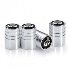 Ковпачки на ніпель для Infiniti  Alitek Long Silver Інфініті (4 шт