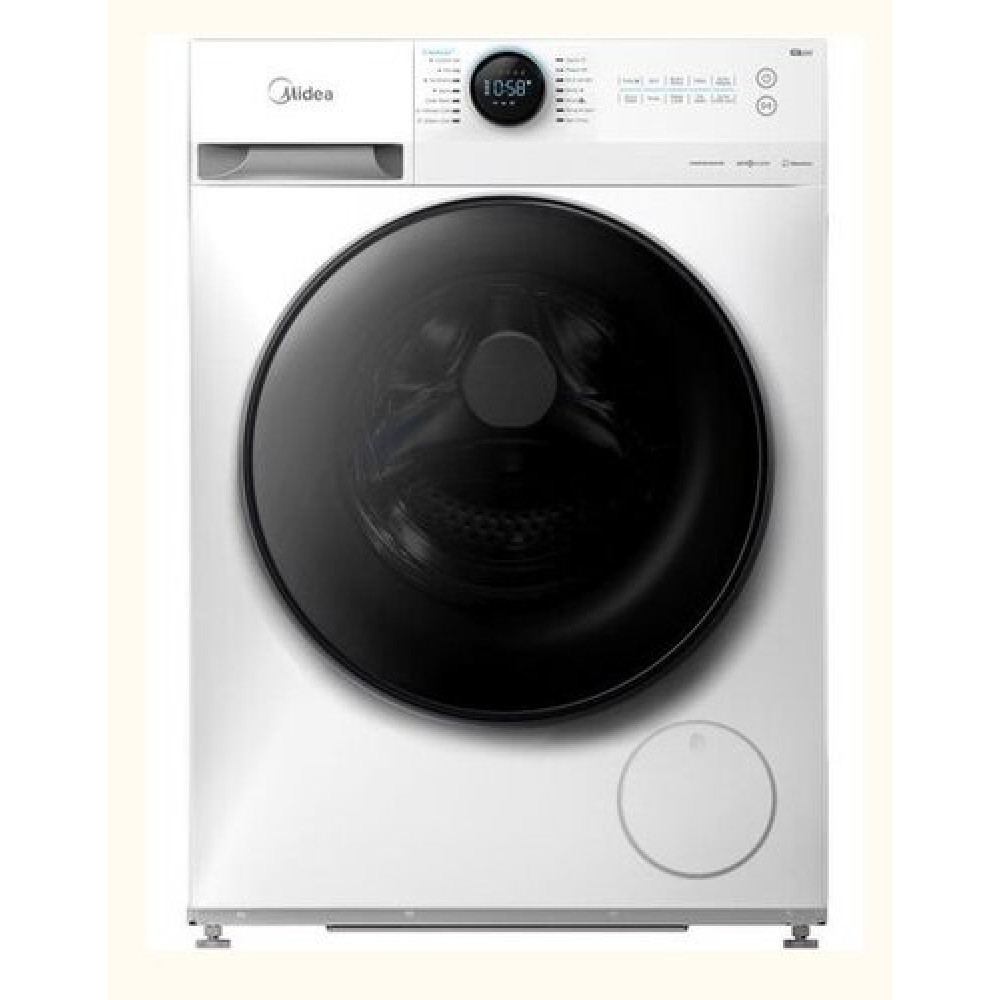 Пральна машина Midea MF200W70-UA інверторний двигун біла з чорним люком на 7 кг із дисплеєм