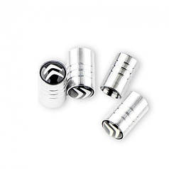 Ковпачки на ніпель для Citroen Alitek Long Silver Ситроен, 4 шт.