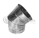 Коліно 45° димохідне нерж/оцинк товщина 0.8 мм 150/220 Версія Люкс ВЛ, фото 2