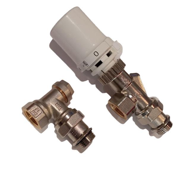 Комплект для підключення радіаторів HONEYWELL кутовий осьовий 1/2