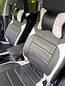 Чохли Daewoo Matiz модельні MAX-L з екошкіри Чорно-білий, фото 7