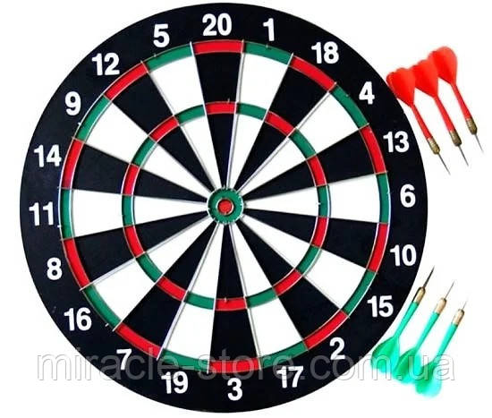 Дартс 17 дюймів 6 дротиків Dart Board