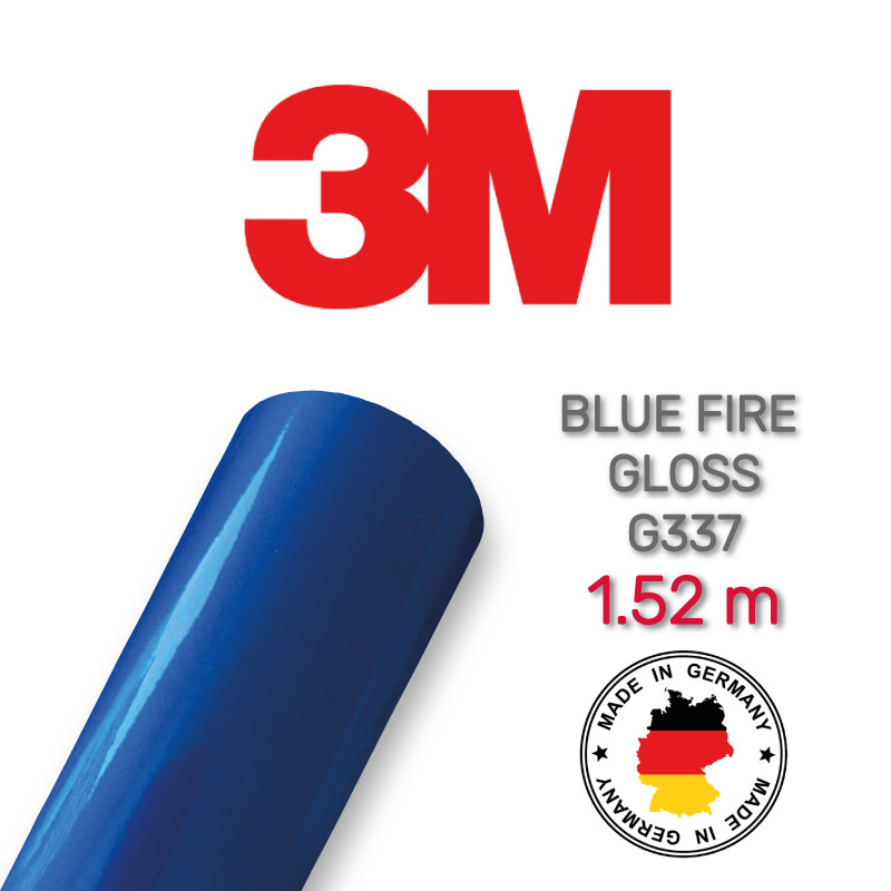 3M 1080 Gloss Blue Fire G337 Глянсова блакитна плівка 1.524 м, фото 1