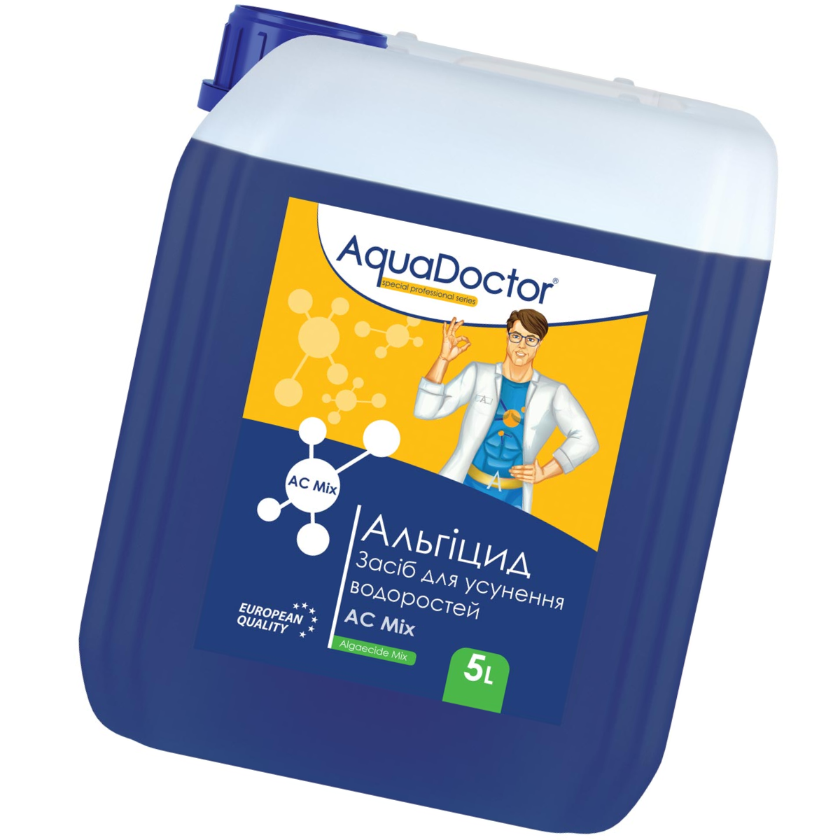 Альгицид 5 литров AquaDoctor AC MIX для бассейна. Средство против водорослей и цветения воды - фото 3 - id-p919099200