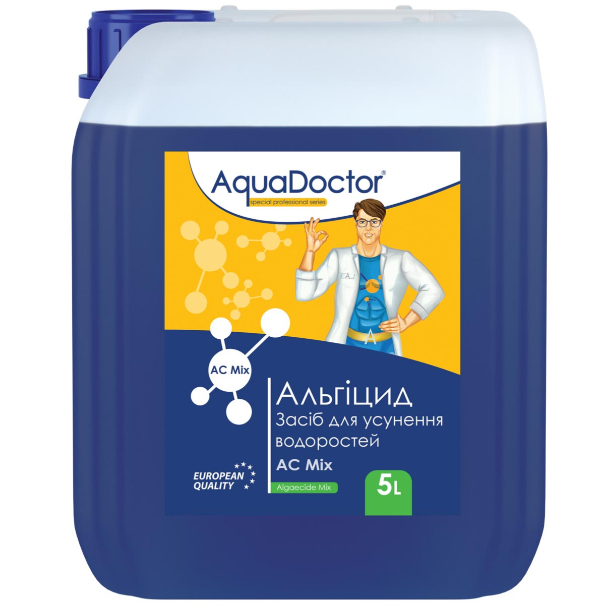 Альгицид 5 литров AquaDoctor AC MIX для бассейна. Средство против водорослей и цветения воды - фото 2 - id-p919099200