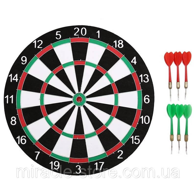 Дартс 15 дюймів 6 дротиків Dart Board