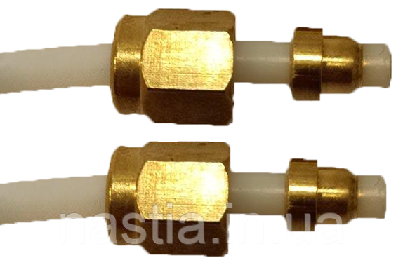 9979.В52 Тефлонова трубка(гайка-гайка), d=2x4mm, L=160mm