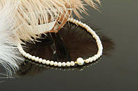 Намисто-чокер з натуральних білих барочних перлів "Белінда" Чокер з перлів Ручна робота