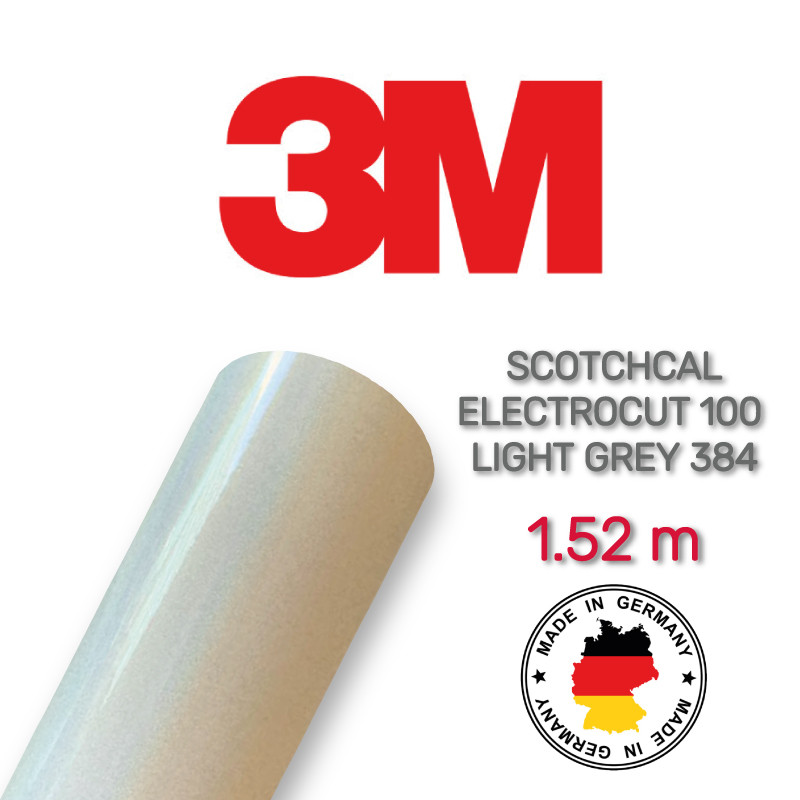 Світло-сіра глянсова плівка — 3M Scotchcal Electrocut 100 Series Light Grey 384 1.22 м