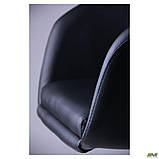 Крісло для бару АМФ Дамкар Хром чорне сидіння з шкірозамінника, фото 6