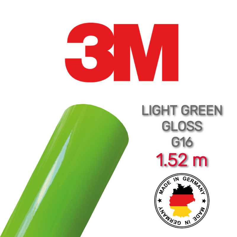 3M 2080 G16 Light Green Gloss — глянсова світло-зелена плівка 1.524 м