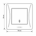 VIDEX BINERA Вимикач прохідний срібний шовк, фото 2