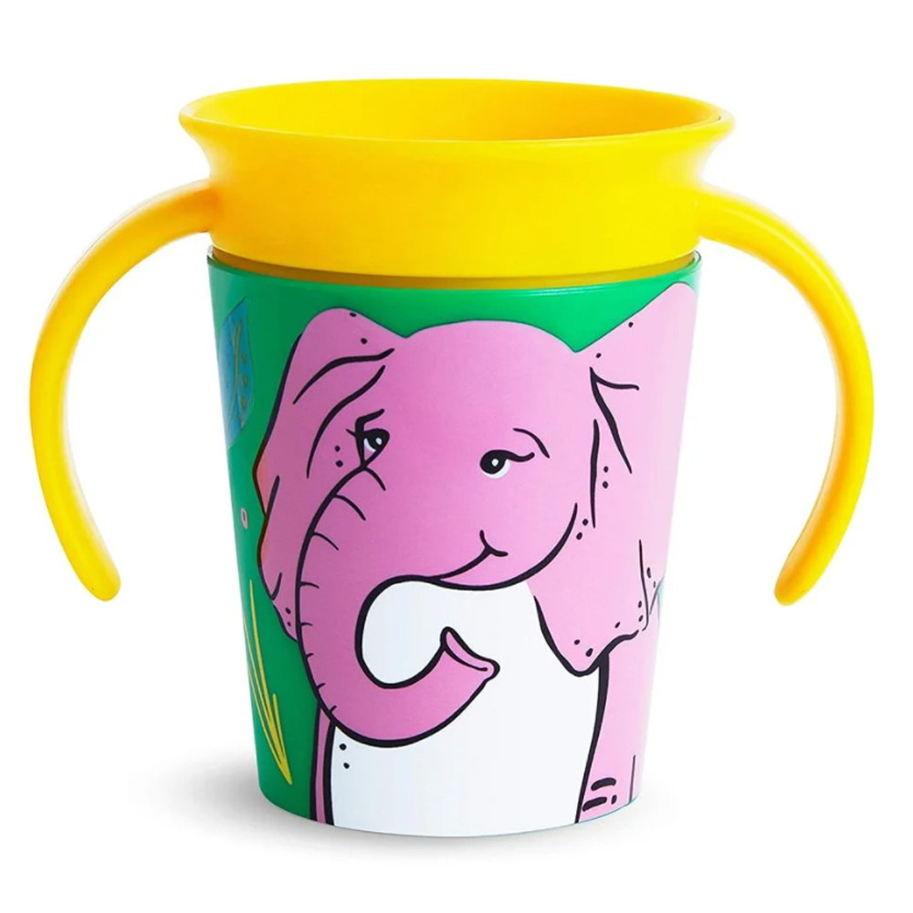 Чашка непроливна "Слоненя" 177 мл Munchkin Miracle 360 WildLove 6+ (2900990801916)