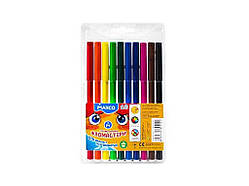 Фломастери 1690-10FM 10 кольорів 1,0мм (легко змиваються) ТМ MARCO