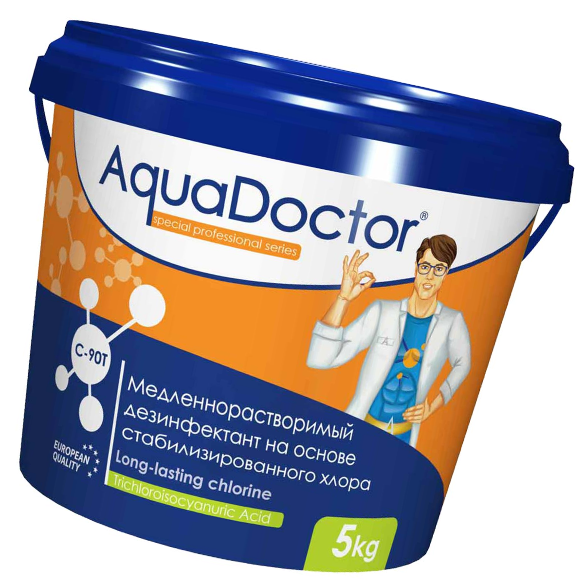 Со склада Хлор AquaDoctor C-90T 5 кг для бассейна медленного действия ...