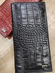 Шкіряний гаманець чорний з тисненням Desisan (Туреччина)