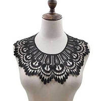 Комір чорний мереживний