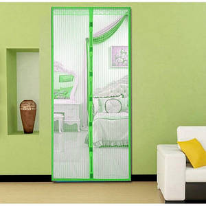 Антимоскітна сітка штора на магнітах Magic Mesh 100*210 см Зелена