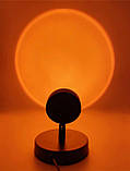 Лампа Sunset Lamp проєкційний світильник заходу лампа-нічник імітує захід і світанок, фото 3