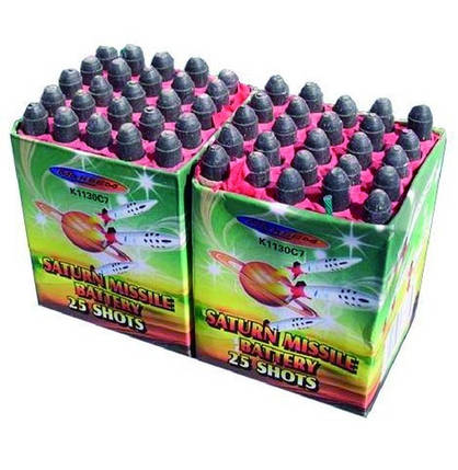 Міні салют катюша SATURN MISSILE BATTERY 25 пострілів K1130C7, фото 2