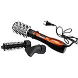 Стайлер 3в1 Gemei GM-4828 Обертова повітряна фен щітка для волосся Мультистайлер із насадками, фото 4