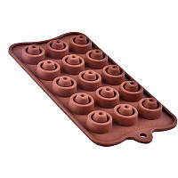 Силіконова форма для цукерок Пірамідка 15 шт.