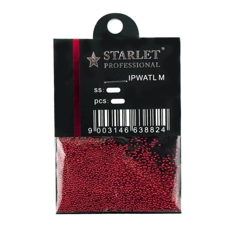 Бульонки для прикраси нігтів Starlet Professional, колір червоний, в пакеті, 8 г