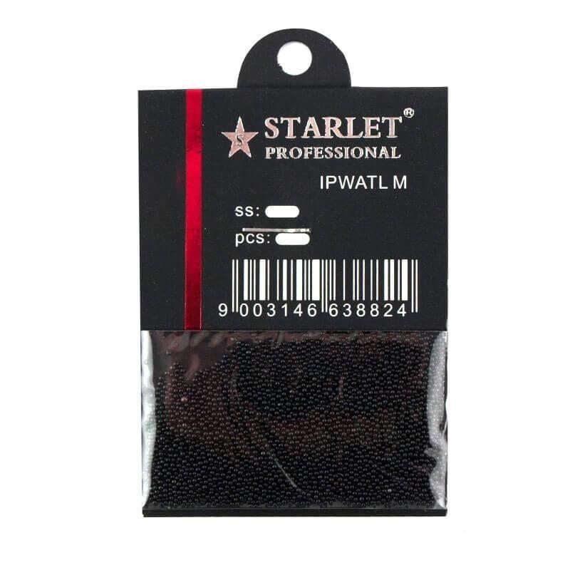 Бульонки для прикраси нігтів Starlet Professional, колір чорний, в пакеті, 8 г