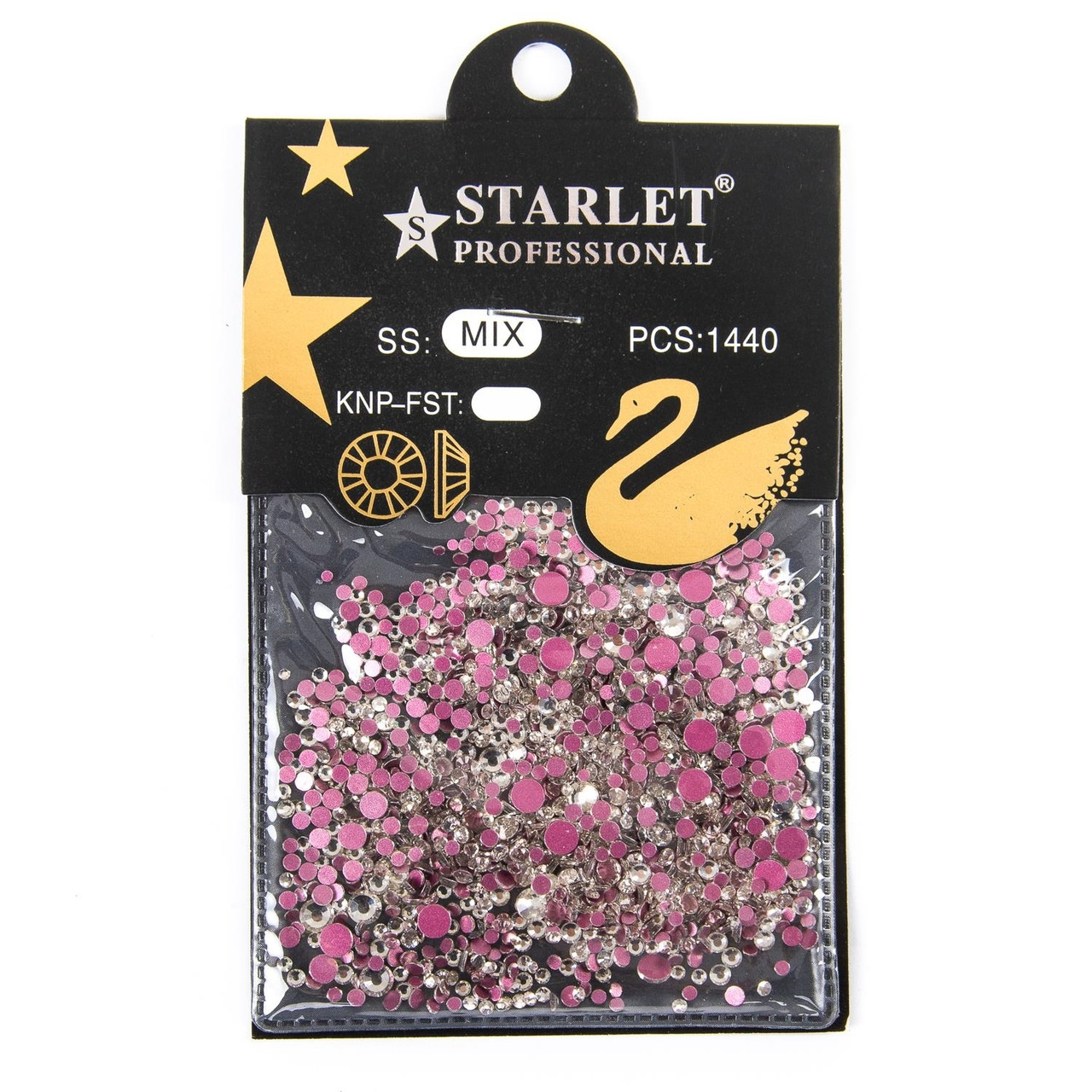 Стрази Starlet Professional,s1-s20, колір срібло, 1440 шт
