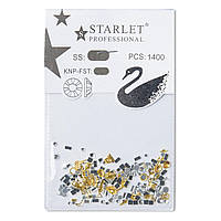 Декор для ногтей Starlet Professional, стразы, фигурки ракушки, 1400 шт