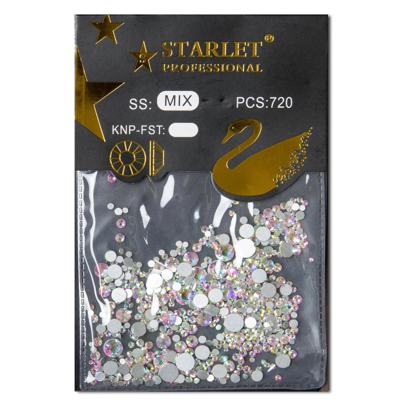 Стрази Starlet Professional, s1-s20, колір хамелеон, 720 шт