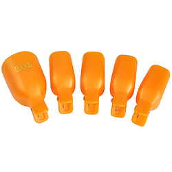 НАБІР КЛІПС (ПРИЩІПОК) ДЛЯ ЗНЯТТЯ ГЕЛЬ-ЛАКУ, ДЛЯ ПЕДИКЮРУ, БАГАТОРАЗОВІ 5 ШТ./УП