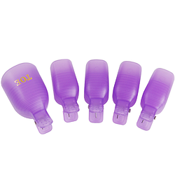 НАБІР КЛІПС (ПРИЩІПОК) ДЛЯ ЗНЯТТЯ ГЕЛЬ-ЛАКУ, ДЛЯ ПЕДИКЮРУ, БАГАТОРАЗОВІ 5 ШТ./УП