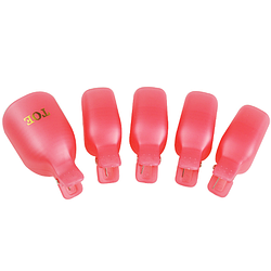 НАБІР КЛІПС (ПРИЩІПОК) ДЛЯ ЗНЯТТЯ ГЕЛЬ-ЛАКУ, ДЛЯ ПЕДИКЮРУ, БАГАТОРАЗОВІ 5 ШТ./УП