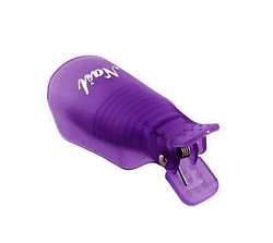 НАБІР КЛІПС (ПРИЩІПОК) ДЛЯ ЗНЯТТЯ ГЕЛЬ-ЛАКУ, ДЛЯ МАНІКЮРУ, БАГАТОРАЗОВІ 5 ШТ./УП., КОЛІР ФІОЛЕТОВИЙ