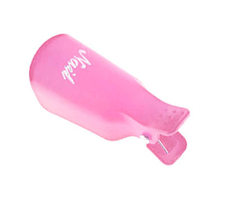 НАБІР КЛІПС (ПРИЩІПОК) ДЛЯ ЗНЯТТЯ ГЕЛЬ-ЛАКУ, ДЛЯ МАНІКЮРУ, БАГАТОРАЗОВІ 5 ШТ./УП., КОЛІР РОЖЕВИЙ