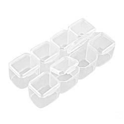 Контейнер для декору, прямокутний на 4 секції, прозорий, 2 шт