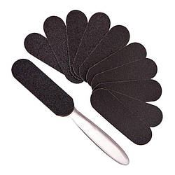 Терка для ніг №2 металева зі змінними наклейками (10шт. в упаковці)