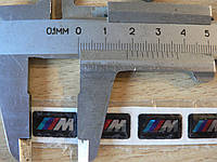 Наклейка s /// М набор 4шт крохи (18х10мм каждая) силиконовая надпись BMW 3M три полосы на авто БМВ