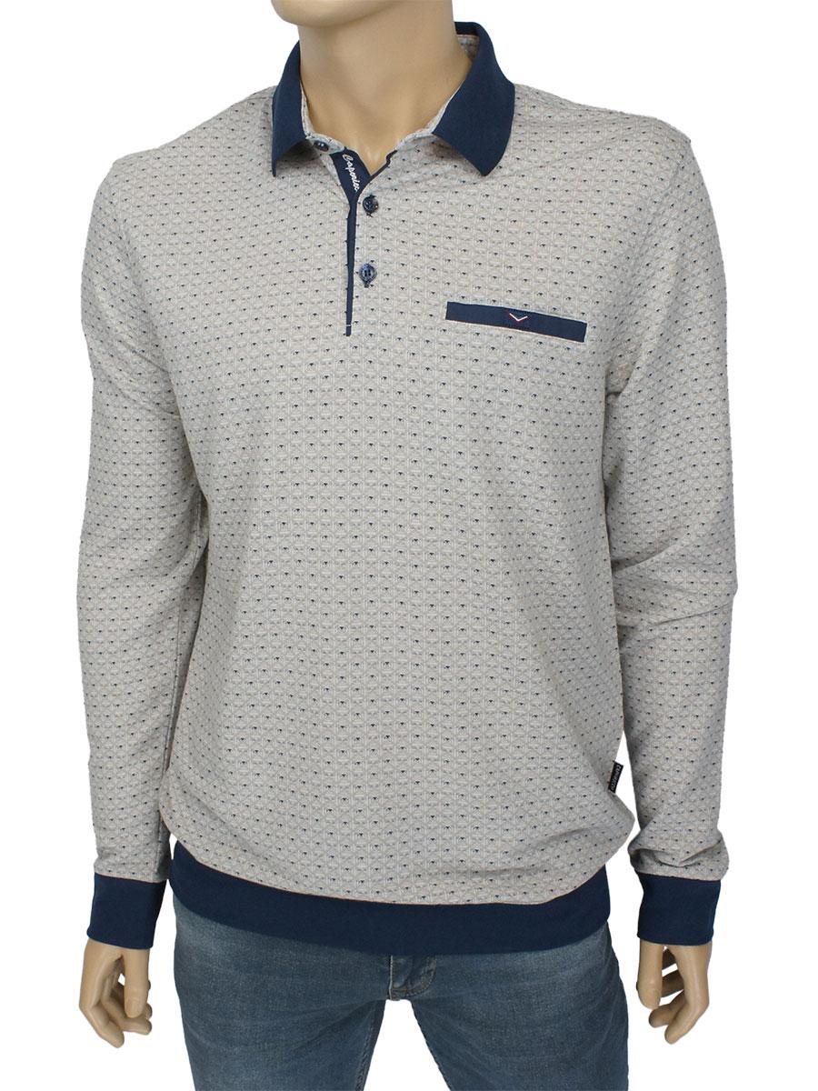 Чоловічий светр комір поло Caporicco 9238 N Gri, фото 1
