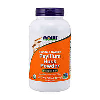 Now Foods Psyllium Husk Organic Powder 340 g, клетчатка изшелухи семян подорожника