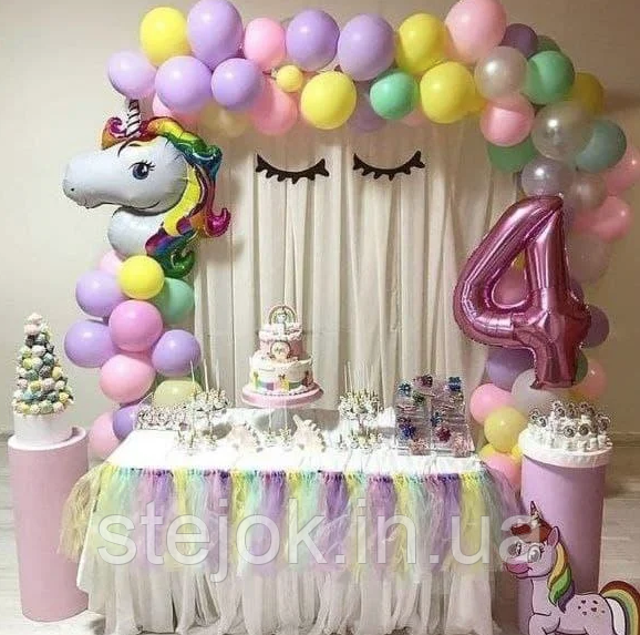 Фотозона з куль МАКАРУН ЄДИНОРІГ, фото 1