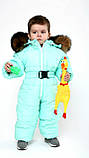 Комбінезон дитячий зимовий з натуральним хутром на хлопчика на дівчинку, фото 2
