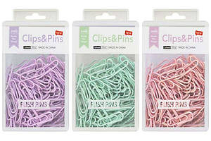 Скріпки металеві 150шт ООПТ мікс 24наб/уп